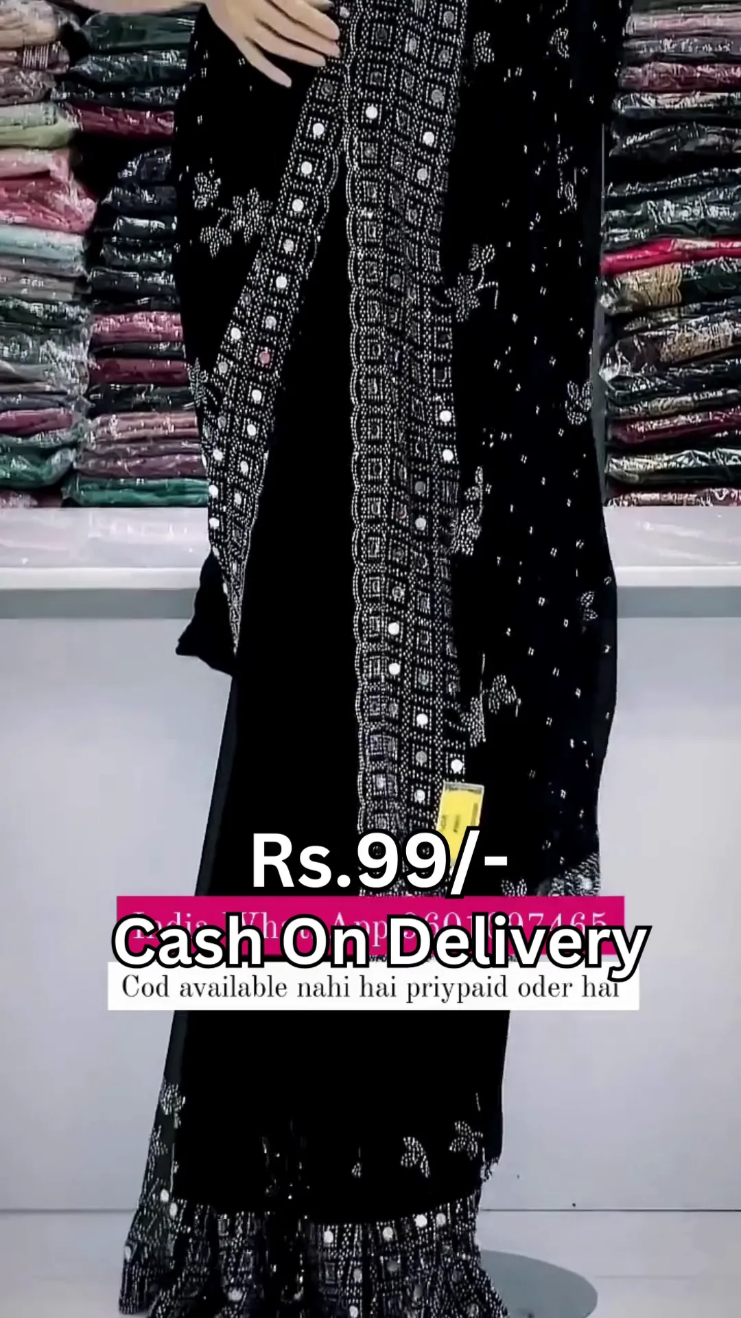 Midnight Noir Shimmer Saree with Mirror Work – Designer Black Party Wear Saree with Sequin & Silver Border
